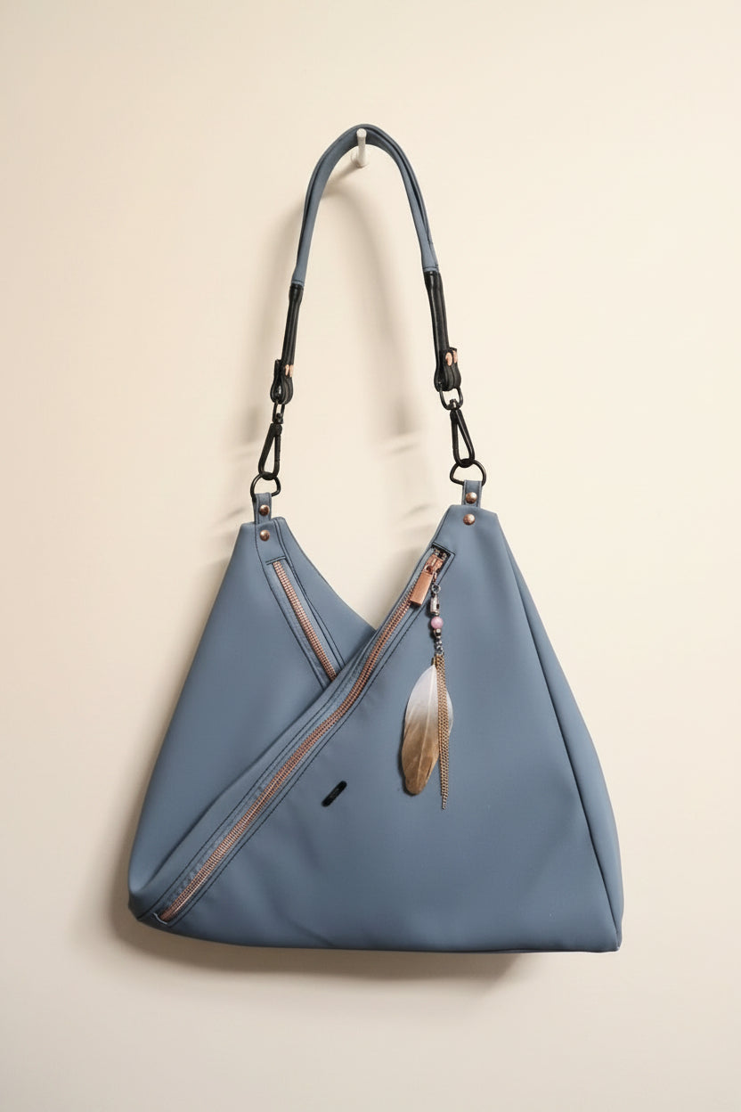 TRAUDY TRIANGULAR SHOULDER BAG by Oro Rosa Patterns - Stitched by THE HUDSON MAKER | EST. 2026