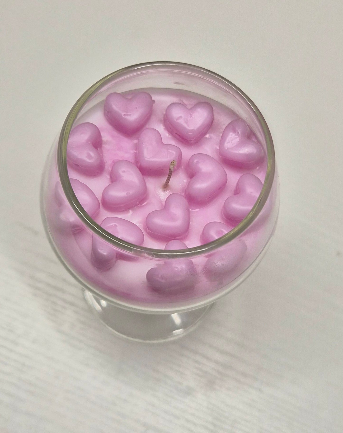 One-of-a-Kind "Love Spell" Wine Glass Candle Set | 8.1 oz each