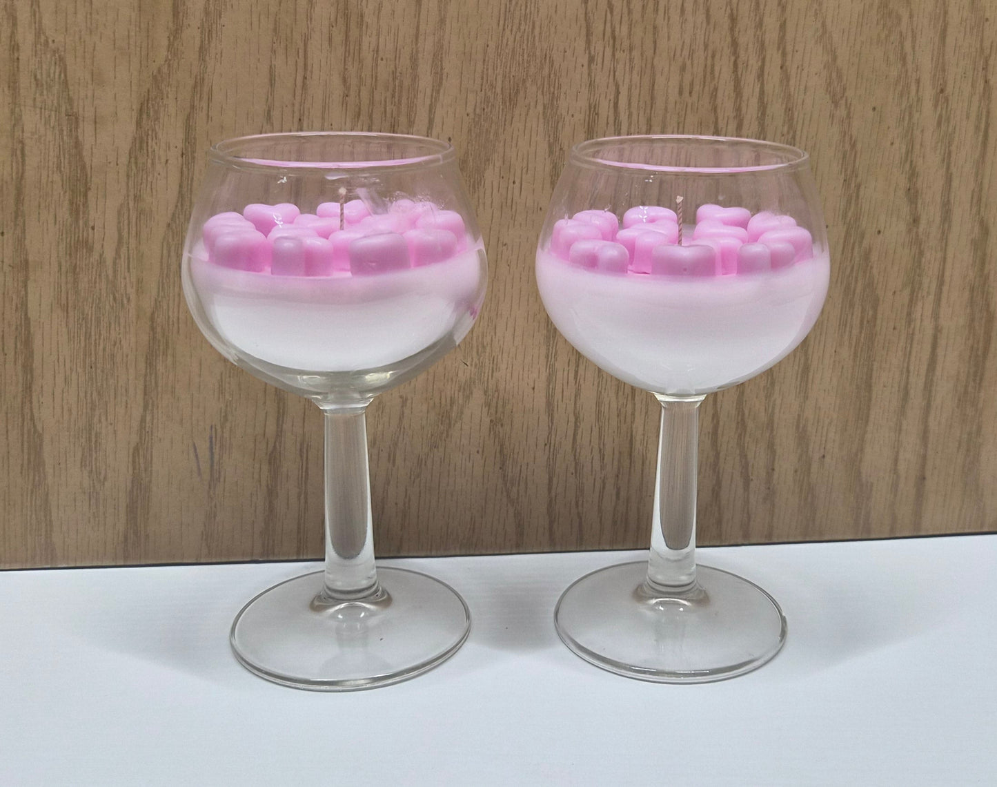 One-of-a-Kind "Love Spell" Wine Glass Candle Set | 8.1 oz each